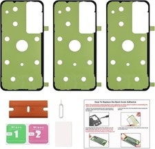 3Pcs Galaxy S23 FE Back Cover Pre Cut Tape Back Door Cover Double Sided Tape