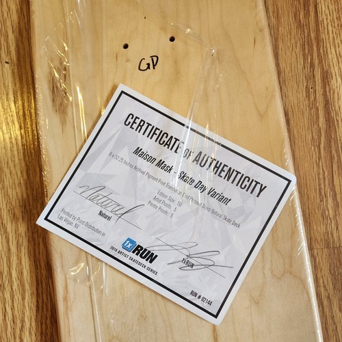 Naturel - "Maison Mask" Skateboard Skate Deck - Fine Artist GP - COA - Picture 2 of 3