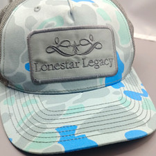 Richardson Men's Gray/Blue/Green Camo Mesh Back Adjustable Trucker Hat One Size