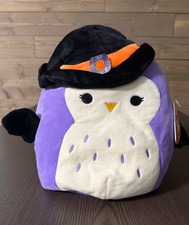 Original Squishmallows Plush Halloween Treat Pail Holly Purple Owl, NWT