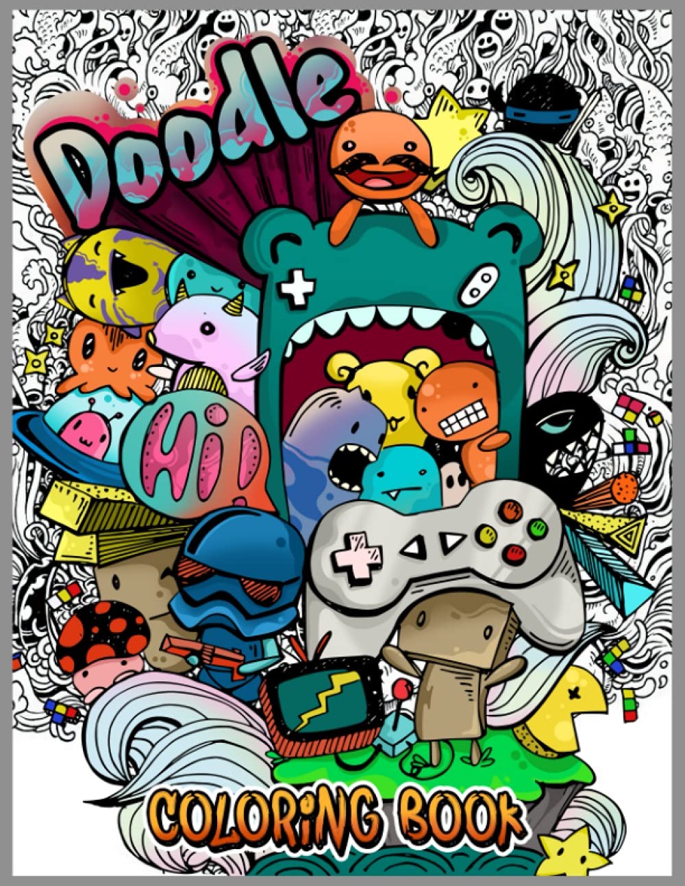 Doodle Coloring Book: 30 Inspiring Designs to color with watercolors,...