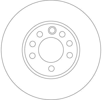 Disque de frein TRW DF4293 avant ventilé 285x25mm fonte 7 trous
