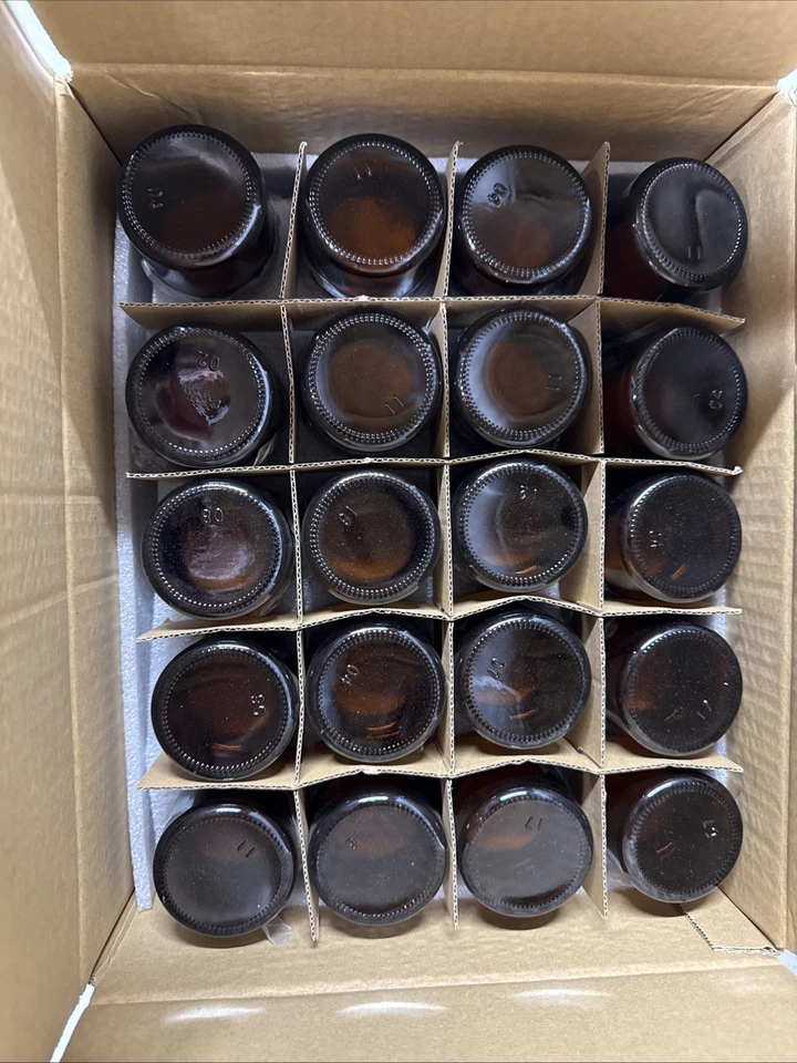 2oz Round Glass Jar Amber 40 Pieces - Image 3 of 3