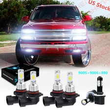 For  Tahoe 2001-2006 - 6x Combo LED Headlight High Low Beam Fog Light Bulbs