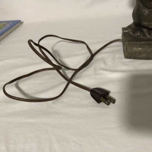 Antike Art Deco figürliche Frau Lampe Tagesabschluss Starburst Glaskugel funktioniert super - Bild 18 von 18
