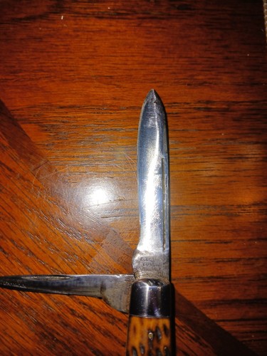 VINTAGE ELECTRIC CUT CO WALDEN N.Y. SWELL END JACK POCKET KNIFE BONE C.1910-1920 - Picture 9 of 13