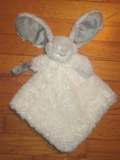 HTF/RARE Blankets & Beyond White Gray Bunny Rabbit Nunu/Security Blanket/Lovey