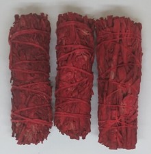 Dragon's Blood Sage Smudge Sticks 4" for Removing Negative Energy Set of 3 