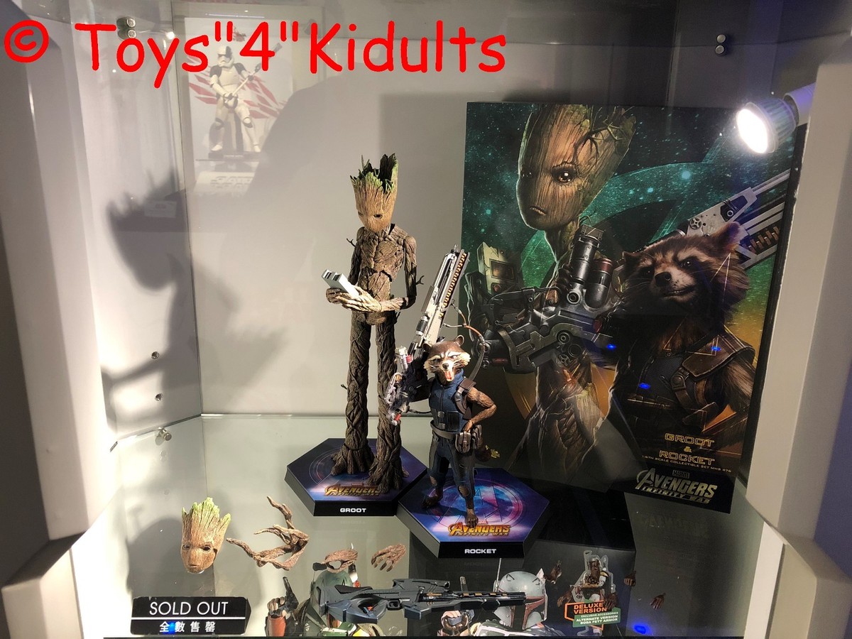 Avengers Infinity War Groot Rocket Hot Toys Groot Rocket Figure