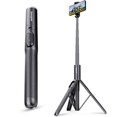 68'' Tripod & Selfie Stick Lightweight All in One Tripod Integrated with Wirel...