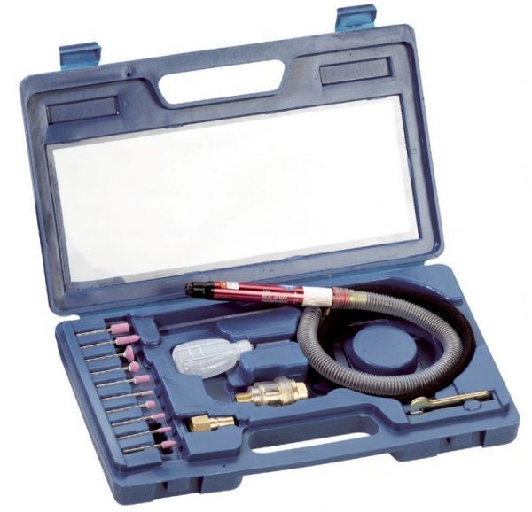 Micro Smerigliatrice Pneumatica Fervi 0641 Kit Completo con Albero Flessibile