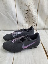 NIKE PHANTOM VENOM MENS 5.5 SOCCER CLEATS SHOES BLACK PURPLE SWOOSH