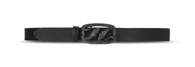 Just Cavalli Roberto Cavalli 3D Snake Buckle Black Leather  display picture 1