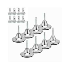 New 8x Chrome Feet Bed Legs Gliders Glides Castors for Divan Bed Base Sofa Chair