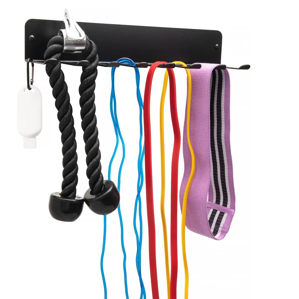 5 X Gym Accessory Organiser/Resistance Band Wall Rack, Storage w/BB CLAMPS x10 - Image 4 of 4