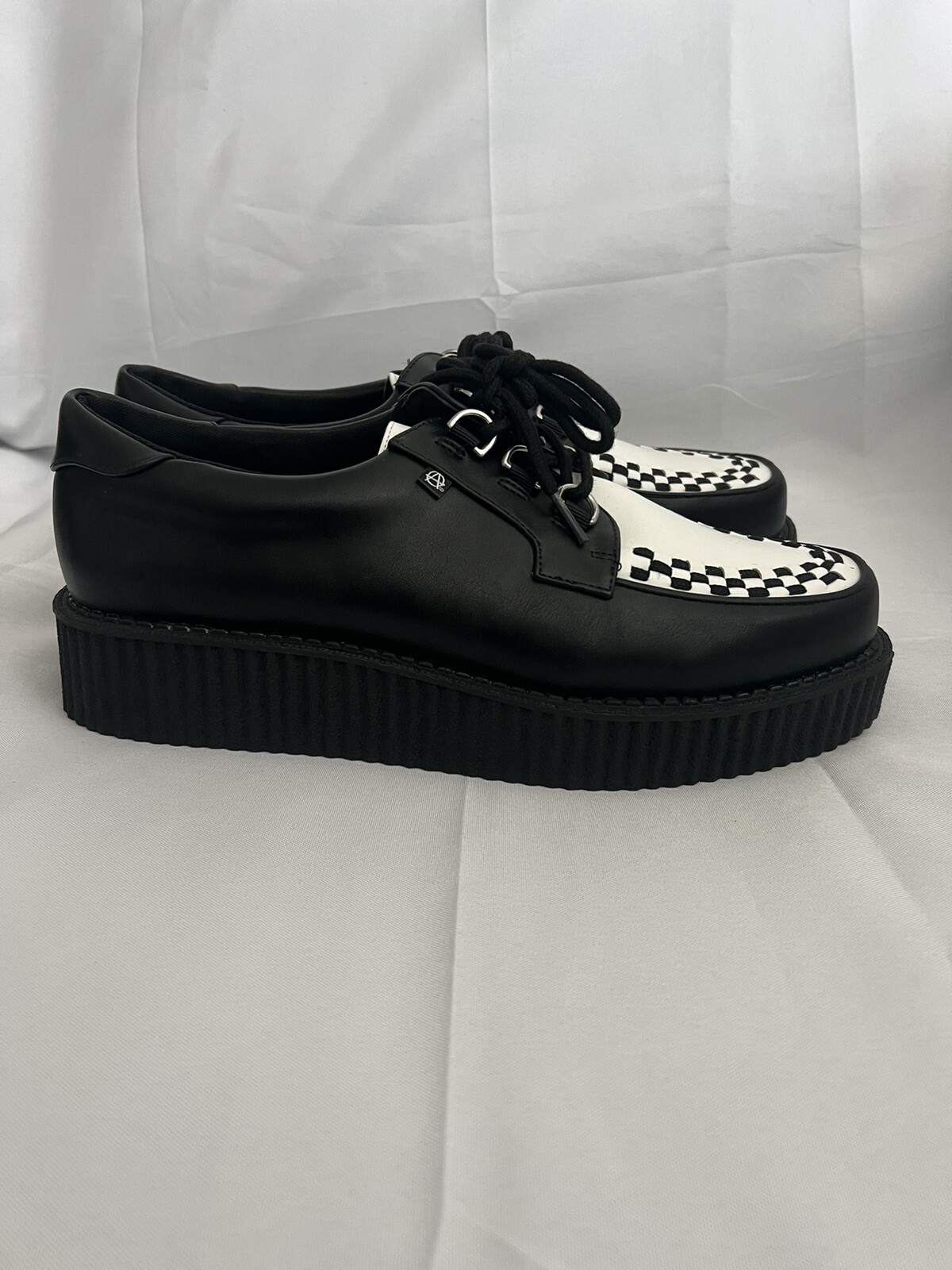 Tuk Shoes Mens 10 Womens 12 EU 43 Anarchic Black White Creeper Gothic