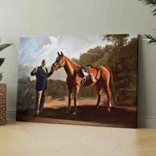 The Sopranos Tony Soprano with Pie-O-My Horse Painting Canvas Print Wall Art