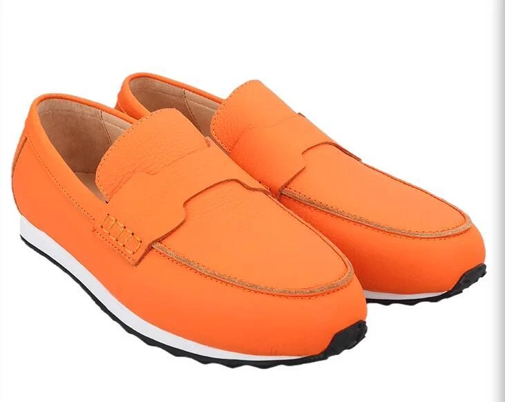 Men's Fashion British Round Toe Slip On Loafers Youth Casual Party Leather Shoes - Image 2 of 4