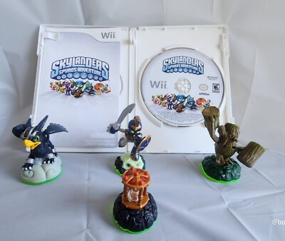 skylanders  Wii game + 3 fig 1 add