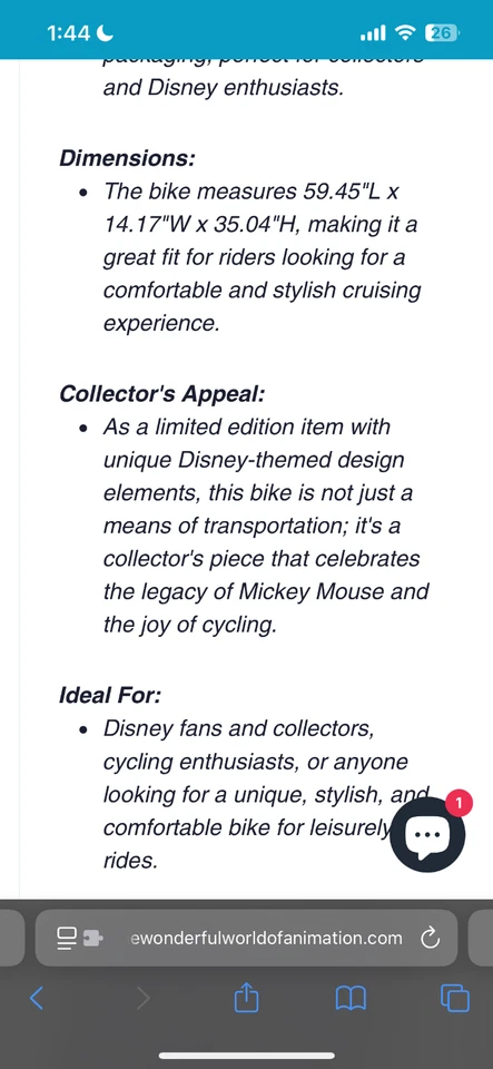 limited edition mickey mouse beach crusier - Image 3 of 4