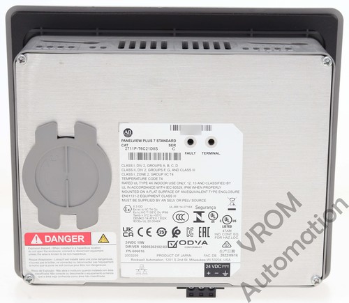 Excedente Allen Bradley 2711P-T6C21D8S/C PanelView Plus 7 Terminal Color Estándar - Imagen 6 de 6