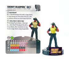 Marvel Heroclix Sheriff Deadpool 034 w/ Card Deadpool Weapon X Set