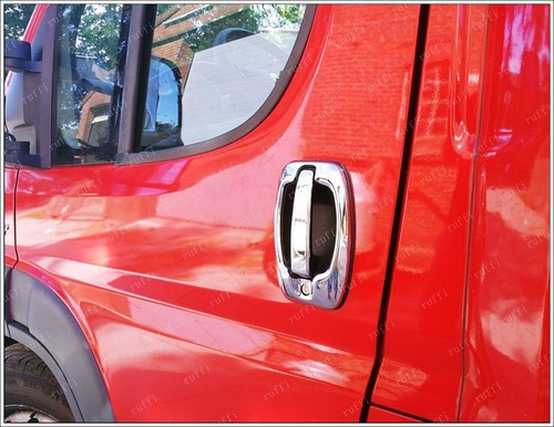 JUEGO DE 4 piezas de cubierta de manija de puerta cromada 2 puertas acero s para Iveco DAILY MK6 2014-UP - Imagen 3 de 8
