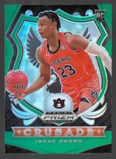 2020 Panini Draft Picks Crusade Green Prizm #84 Isaac Okoro RC Auburn