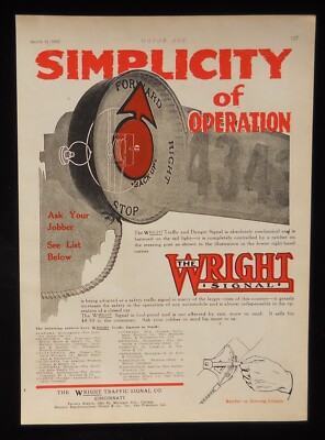 1920 The Wright Traffic Signal Co. Goodyear Truck Rims Akron Cincinnati ...