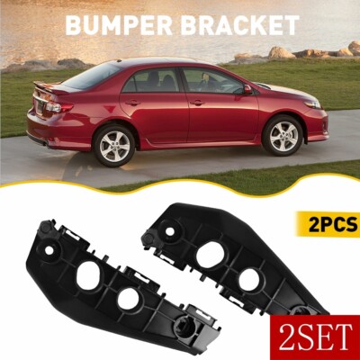Front Driver Passenger Bumper Support Bracket Set For 11-13 Toyota Corolla 2SET