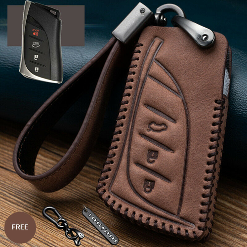 Funda protectora de cuero para llavero de coche remoto para Lexus LS500 UX200 ES350 LC500 - Imagen 3 de 4