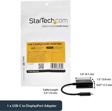 StarTech CDP2DP USB-C to DisplayPort Adapter Cable