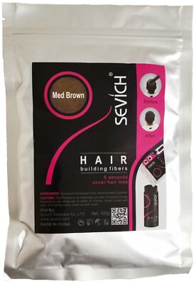 Streuhaar Sevich Schütthaar Mittelbraun 100g Nachfüll Haarausfall Haarverdichter