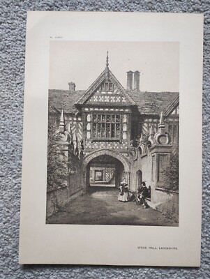 Speke Hall, Lancashire - antiker Druck - 1906
