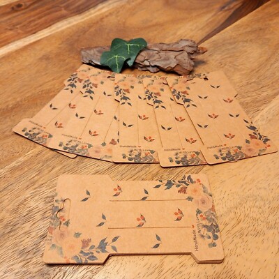 10/20/50 Schmuckkarten Haarclipkarten Kraftpapier 6,6x11,5cm Präsentationskarte