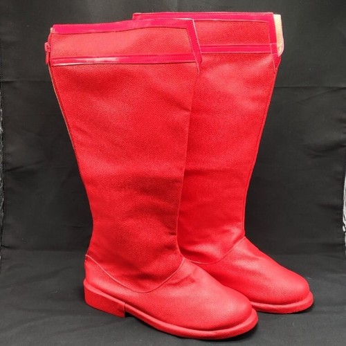 Red Calf Height Cosplay Costume Boots Superman Supergirl Men's 6.5 Women's 9 - Picture 1 of 10