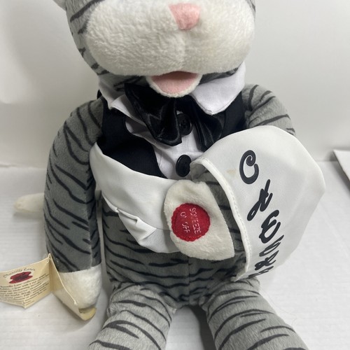 CHANTILLY LANE MUSICAL PLUSH DOLL CAT MAURICE 22" SINGING OL SOLE MIO (MEOW)TAGS - Picture 3 of 11