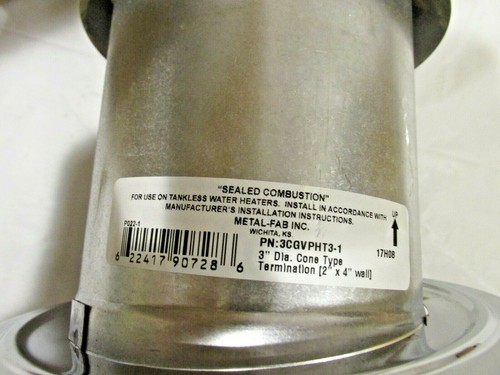 Metal-Fab RTG20230-1 3" Diameter Cone Type Termination Fitting for 2" x 4" Wall - Picture 3 of 6