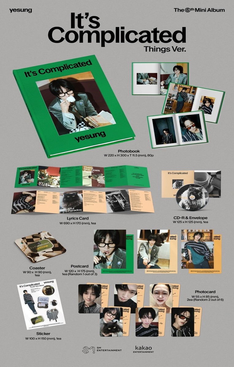 (1787)イェソン It's Complicated(Things Ver.) CD) YESUNG 6th Mini Album - It's Complicated (Things Ver.) + Store