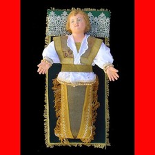 Gesù Bambino Pupo Presepe Pastore Napoletano Cartapesta terracotta tessuto