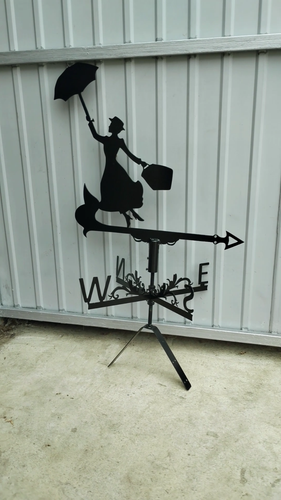 Mary Poppins Metal Weathervane, Weather Vane, Dekoracja dachu domu - Film 1 z 1