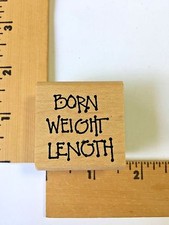 Printworks Rubber Stamps - Birth Announcement C760 - NEW