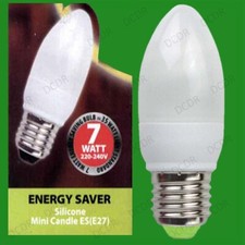 10x 7W Low Energy Power Mini Candle Light Bulbs ES, E27, Edison Screw Lamps
