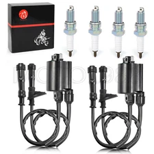 For Honda Shadow ACE Aero Spirit 750 VT750 Ignition Coil Pack Spark Plug + Cap 