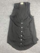 Show Me Your Mumu Women's Aidan Tunic Women's S Black Button Front Sleeveless