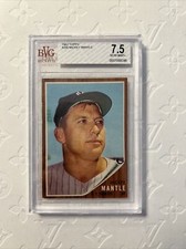 1962 Topps #200 Mickey Mantle Graded 7.5 Near Mint + BVG NM+ New York Yankees 