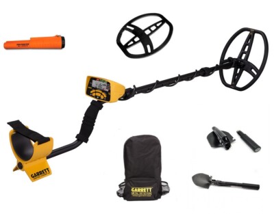Schatzsucher Premium Set Garrett Ace 400i ProPointer AT Rücksack Spulenschutz