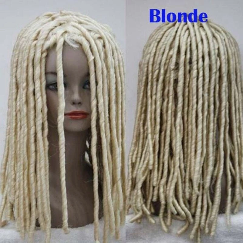 Cosplay Estilo Rasta Peluca Rollo Rizos Cabello Rastas Africanas Cabello Largo Accesorio Foto 4 de 4