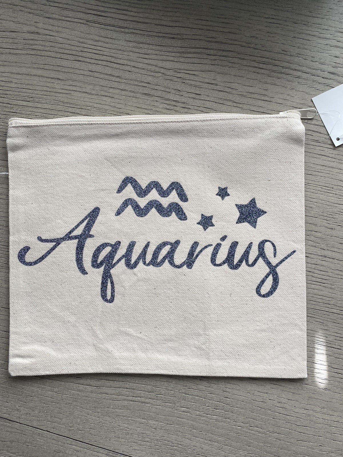 Makeup Bag Toiletry Cosmetic Travel Handmade Horoscope Aquarius-image