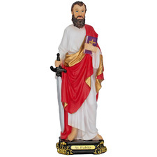 St. Pablo  12"  Apóstol  Saulo De Tarso Resin Figure